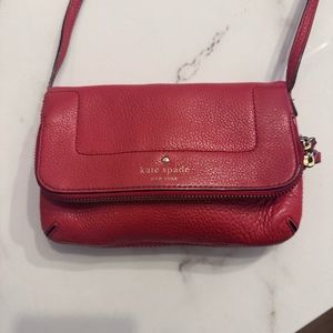 Kate Spade Fold Over Crossbody Red